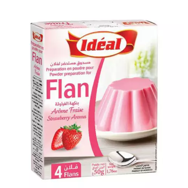 Idéal Flan Mix Strawberry or Creme Caramel or Chocolate