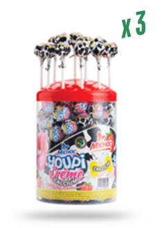 3x Youpi cream lollipops - Kojak