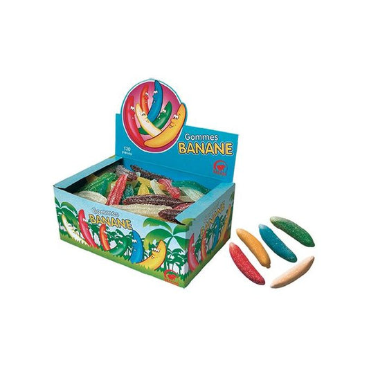 Macao Candy Gommes BANANE X 10 pièces multicouleurs
