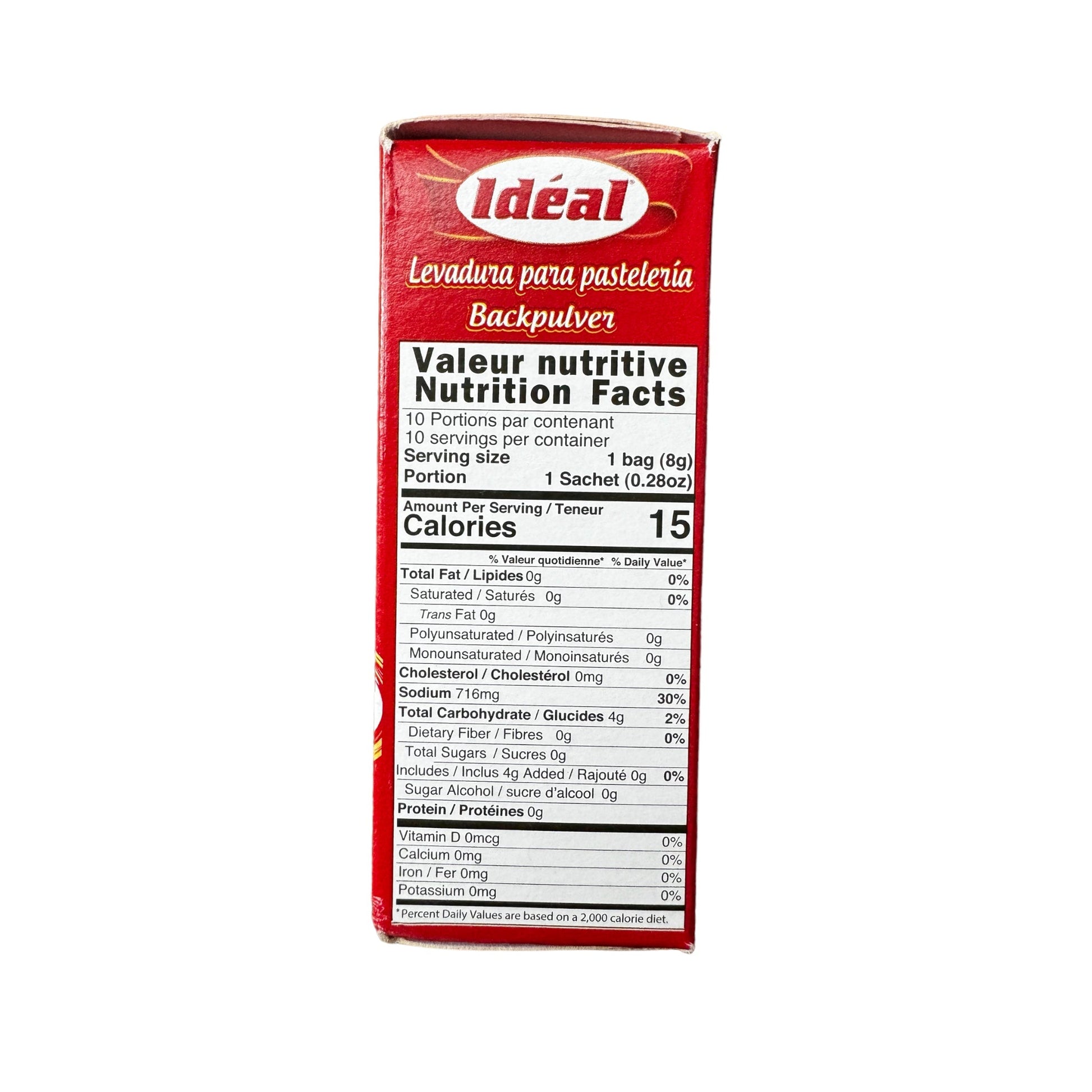 Idéal Baking Powder Packets
