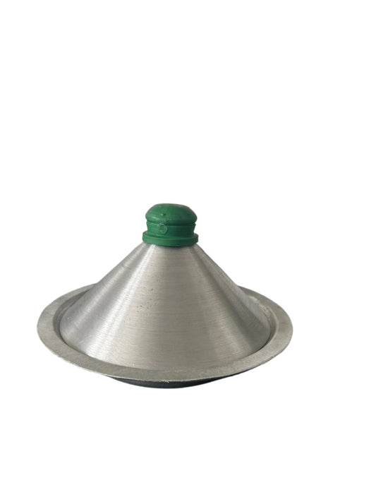 Traditional Mini Aluminum Tajine with Green Handle – Compact Authentic Design