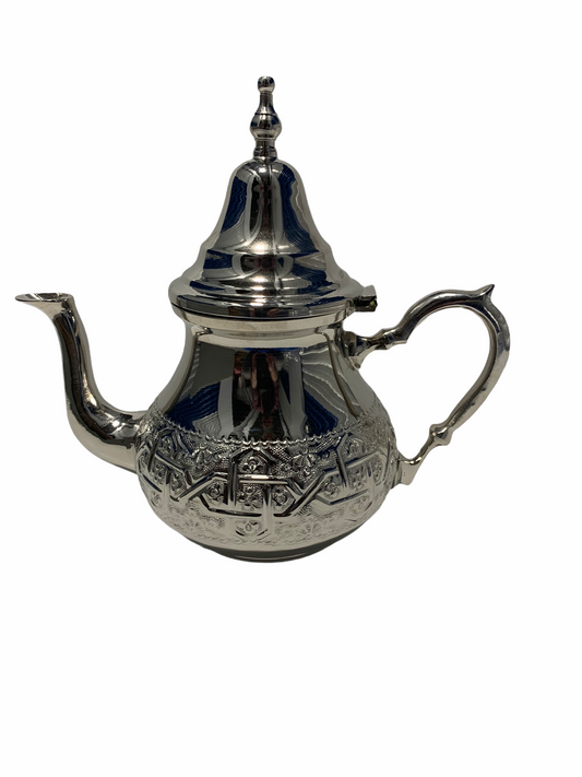 Moroccan Hand Crafted Silver Teapot 0.5L